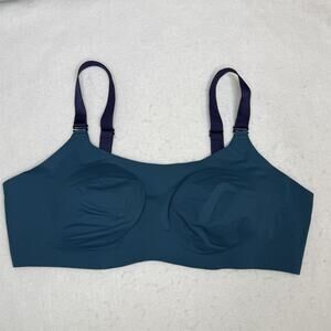 Knix Bra Womens Size 5 Blue Teal Wireless Seamless Adjustable Straps Reversible